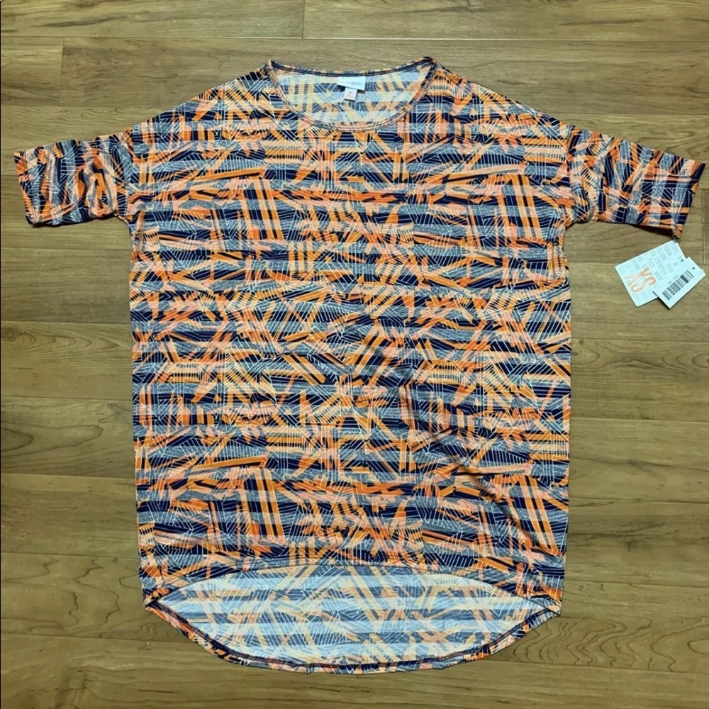 NWT New Lularoe Irma XS Purple Orange White Tunic
